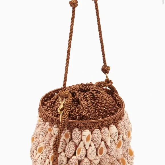 Ulla Johnson Nadia Seashell & crochet bucket bag. NWT. Pristine condition. - Picture 4 of 11